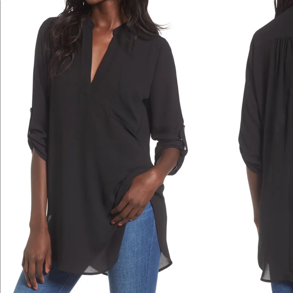 Lush black tunic
